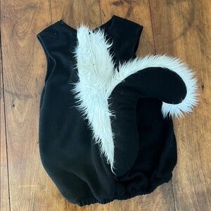 Kids Black and White Skunk Costume